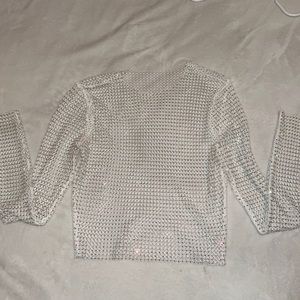 Rhinestone white top